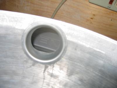 Inside view of holoprojector cover poking thru