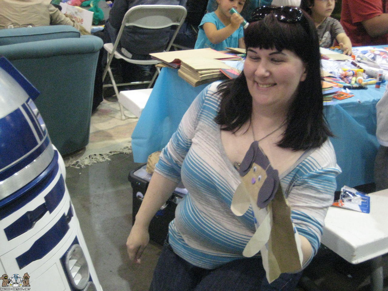 R2 meets paper Princess Leia
